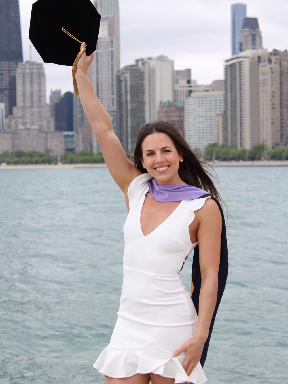 Take Note Frill Dress White Ruffle Open Back Dress - Picture 5 of 7